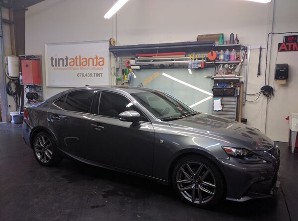 Gray Lexus IS F-Sport with ceramic window tint Tint Macon